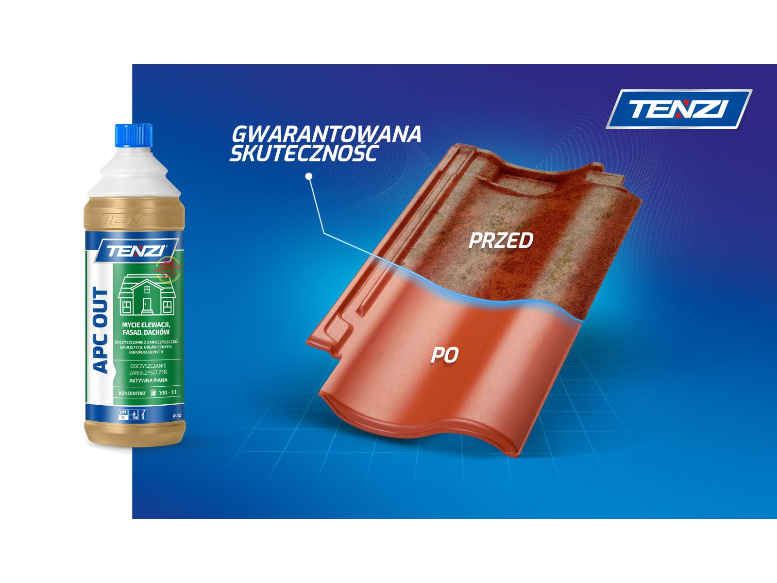 APC OUT P12 Tenzi 5l doczyszczenie elewacji dachów